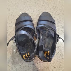 Like New Dr. Martens Black Strap Sandals